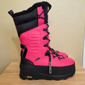 UGG Shasta Gore-Tex Boots Tall Pink Glow Black 1151850 Winter Women's Size 9